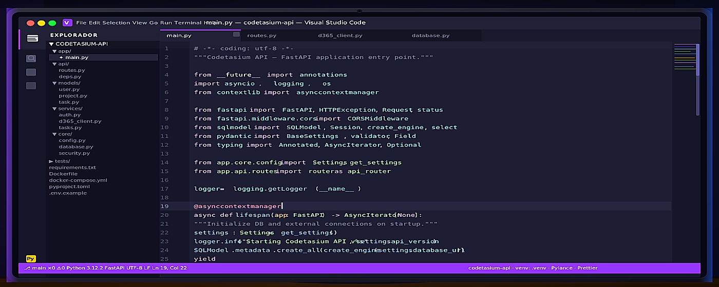 Código Python — Desarrollo de aplicaciones con FastAPI